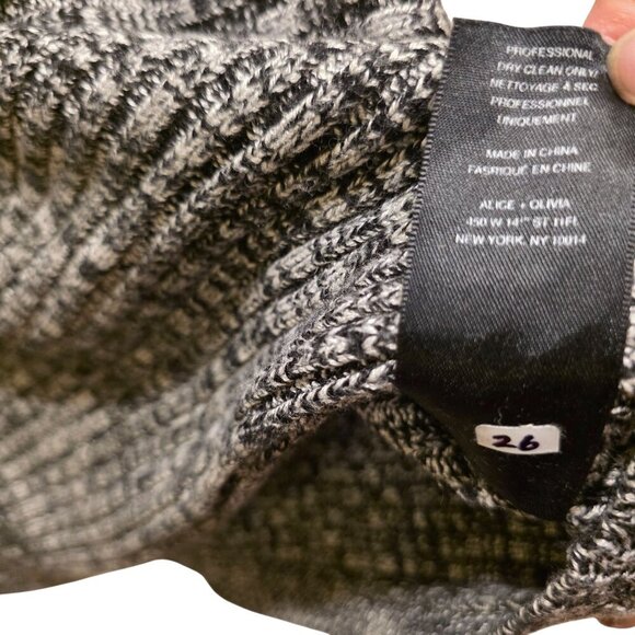 Alice + Olivia Gray Marl Knit Thick Cozy Cowl Neck Sweater S - Picture 6 of 8
